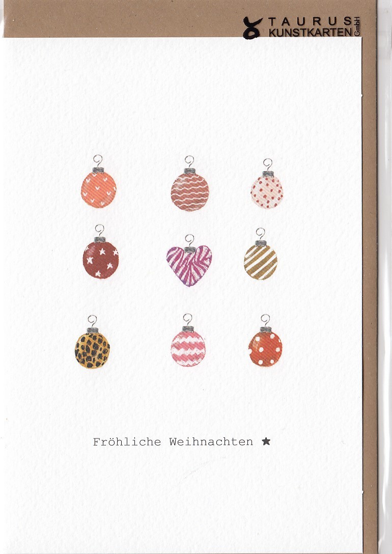 Fröhliche Weihnachten - christmas ornaments - Christmas card