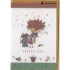 Frohes Fest - woman with bouquet - Christmas card