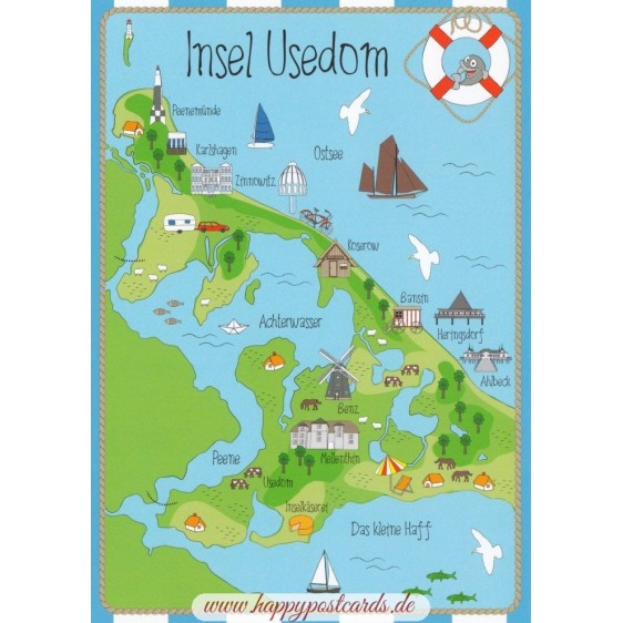 Insel Usedom - Map