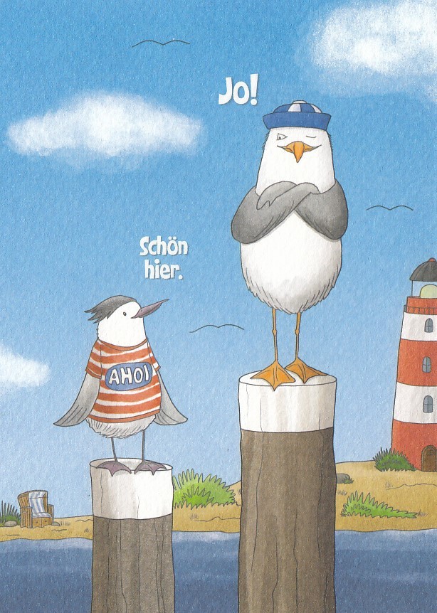 Schön hier - Seagull - Postcard