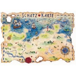 Treasure map - de Waard postcard