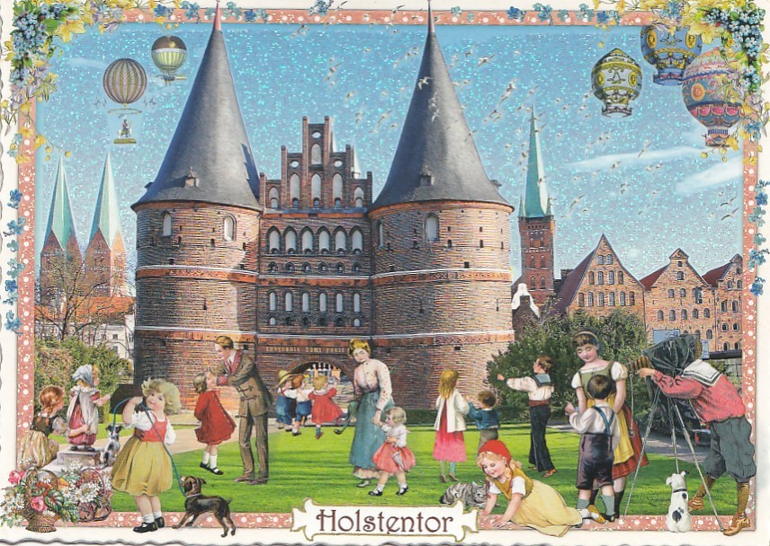 Lübeck - Holstentor - Tausendschön - Postcard