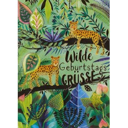 Wilde Geburtstagsgrüße - Tiger - Mila Marquis Postkarte