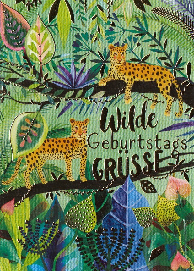 Wilde Geburtstagsgrüße - Tiger - Mila Marquis Postcard