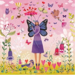 Schmetterlingsfrau - Mila Marquis Postkarte