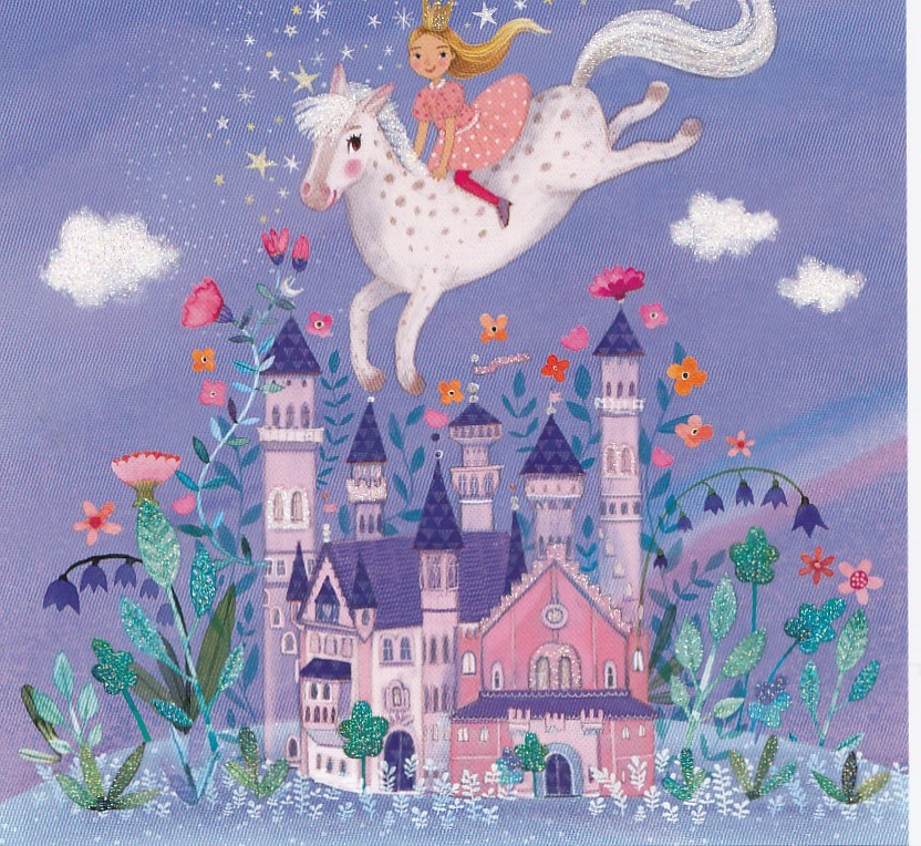 Princess on Horse - Mila Marquis Postcard
