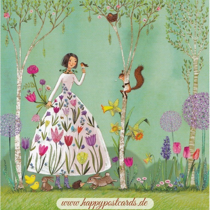 Calendrier Mural 2026 Mila Marquis (16 Mois) - Le Bouquet - 16,5x16,5 Cm - Illustration Mensuelle
