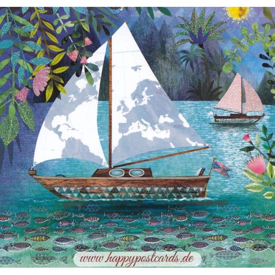 Segelboot - Mila Marquis Postkarte