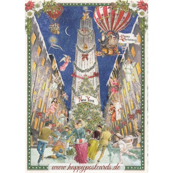 New York - Rockefeller Center- Merry Christmas - Tausendschön - Postkarte
