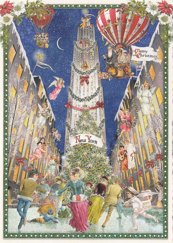 New York - Rockefeller Center - Merry Christmas - Tausendschön - Postcard
