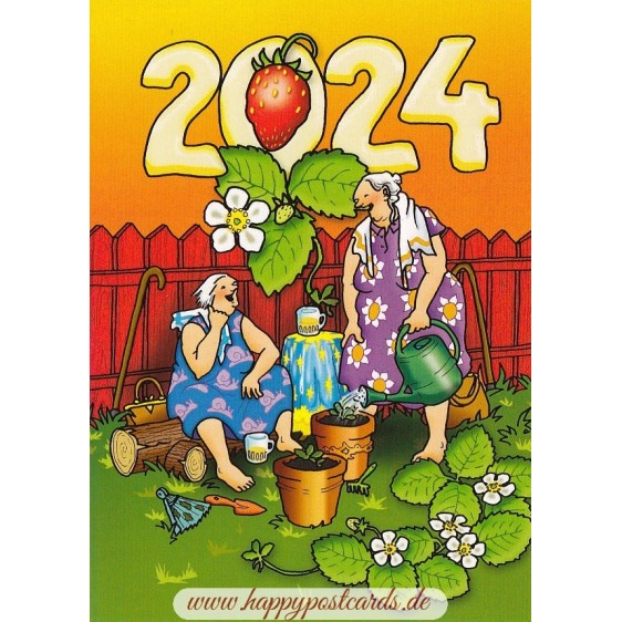 618 - Old Ladies with Strawberries 2024 - Löök Postcard