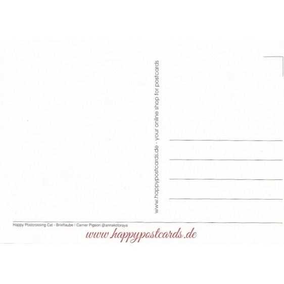Happy Postcrossing - Brieftaube - Postkarte
