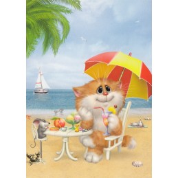At the beach - Alexey Dolotov - Postcard