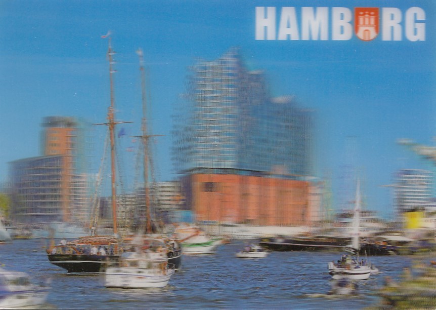3D Hamburg - Elphi -  3D Postkarte