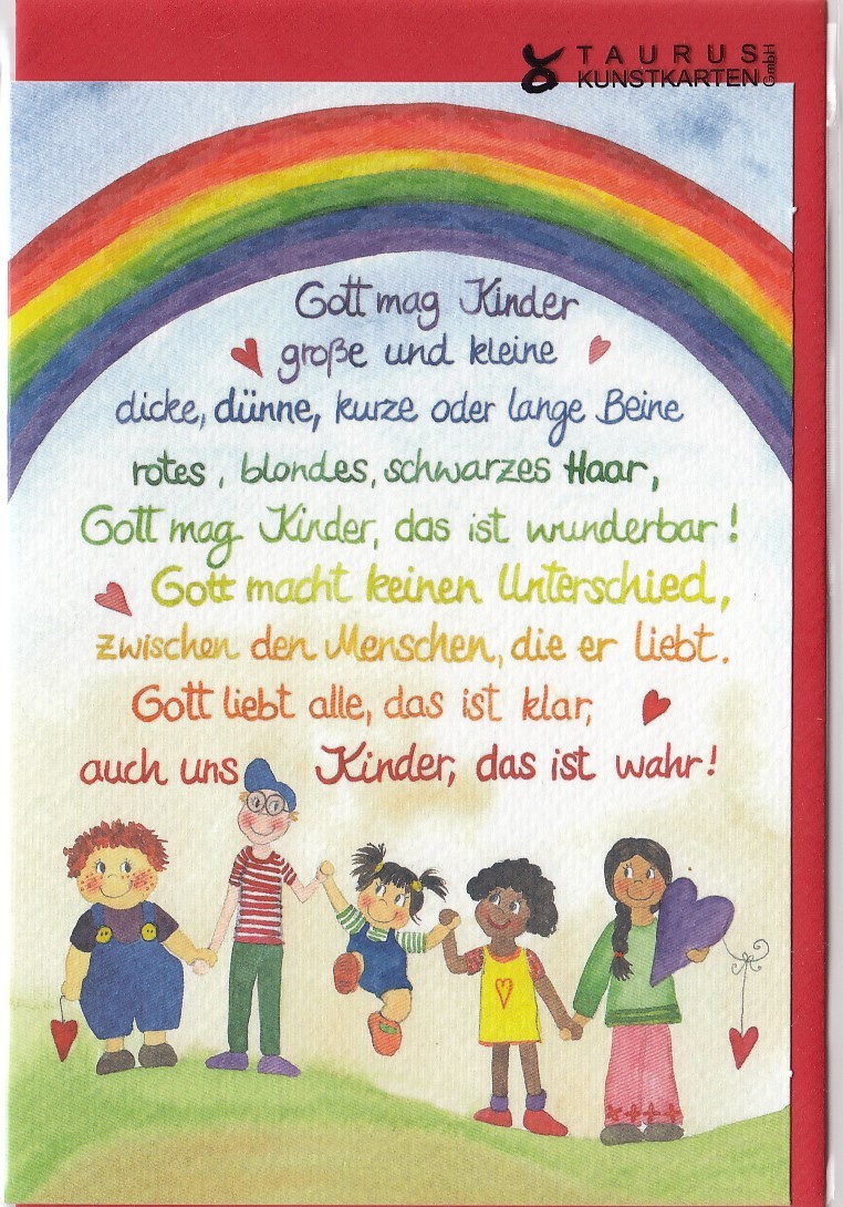 Gott mag alle Kinder - Kommunionsgrußkarte