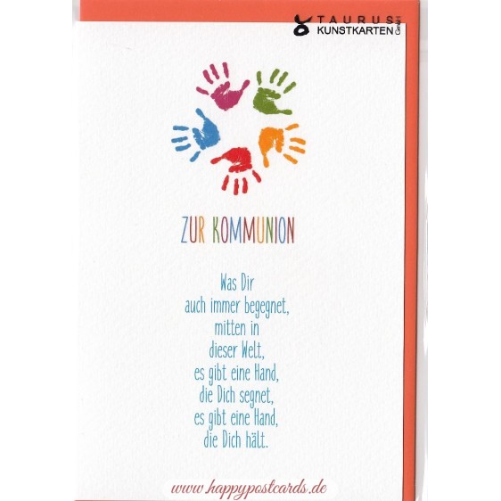 Zur Kommunion - Hands - Greeting card