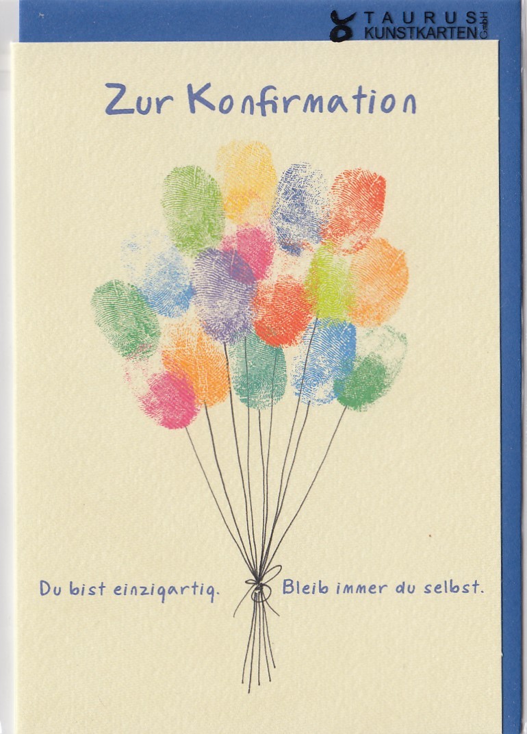 Zur Konfirmation - Balloons - Greeting card
