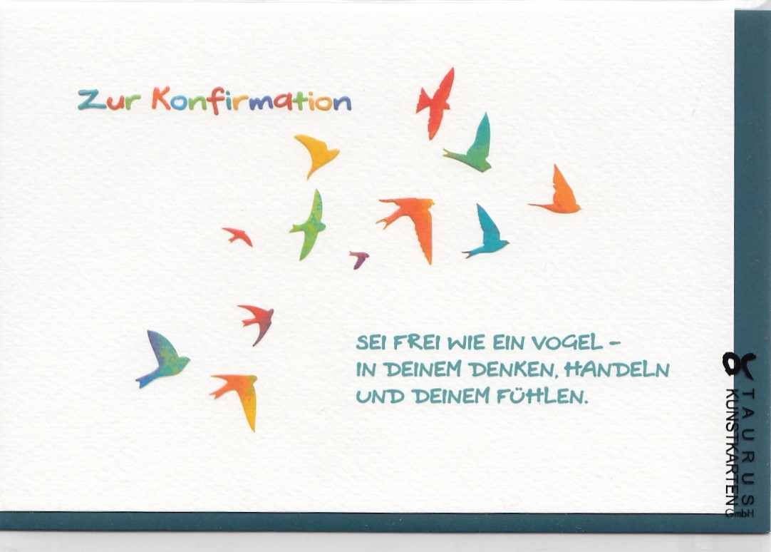 Zur Konfirmation - Birds - Greeting card