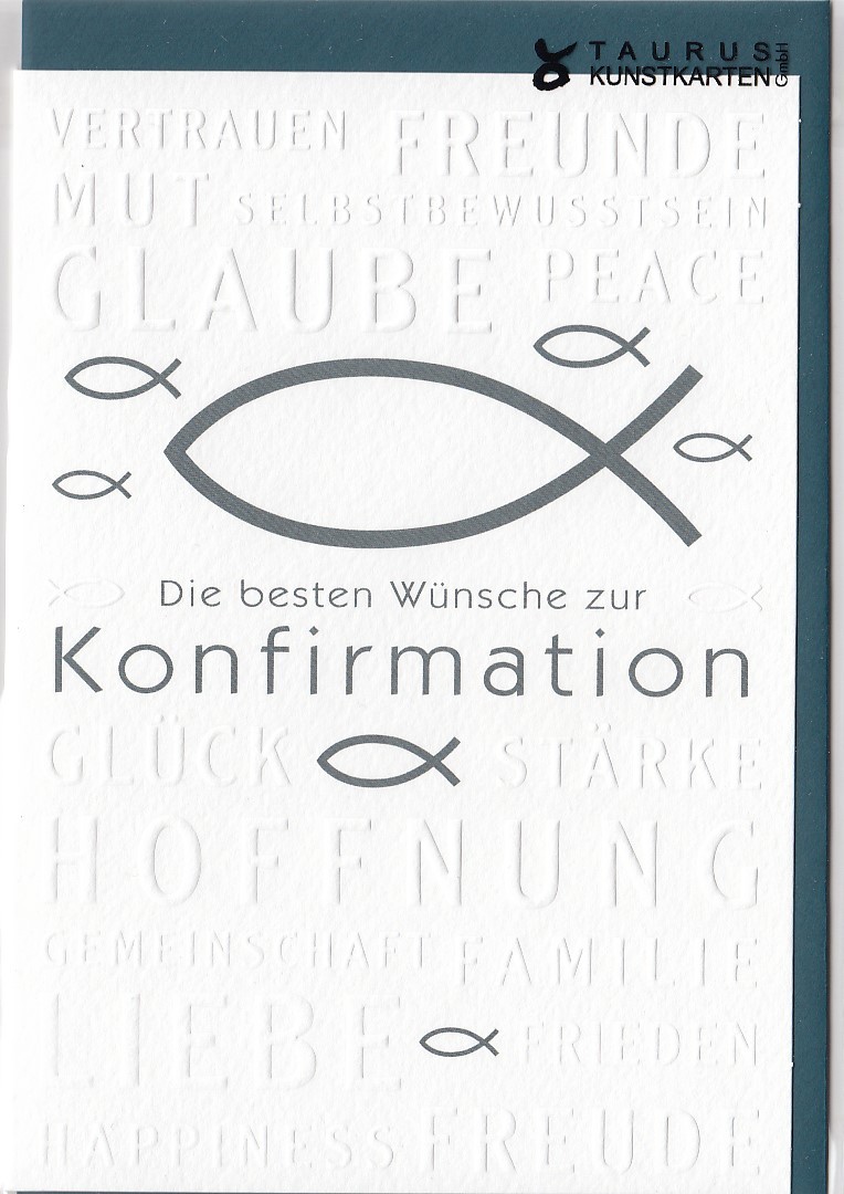 Konfirmation - Fishes and wishes - Greeting card