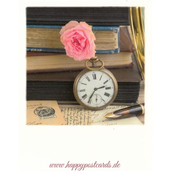 Pocket watch and books - PolaCard
