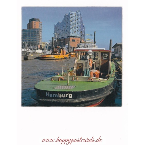 Hamburg - Elphie and boat - PolaCard