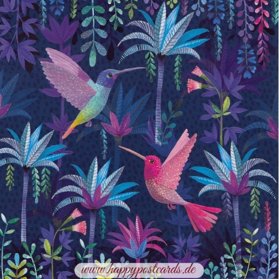 Hummingbirds - Mila Marquis Postcard