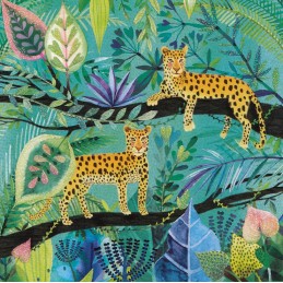 Geparden im Dschungel - Mila Marquis Postkarte