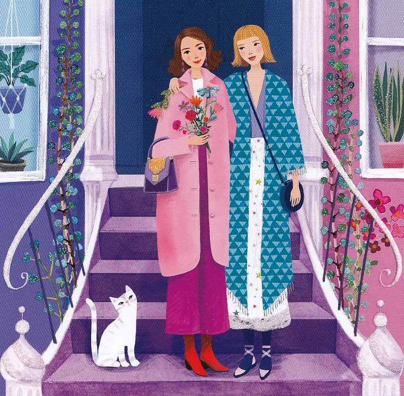 Zwei Frauen - Mila Marquis Postkarte