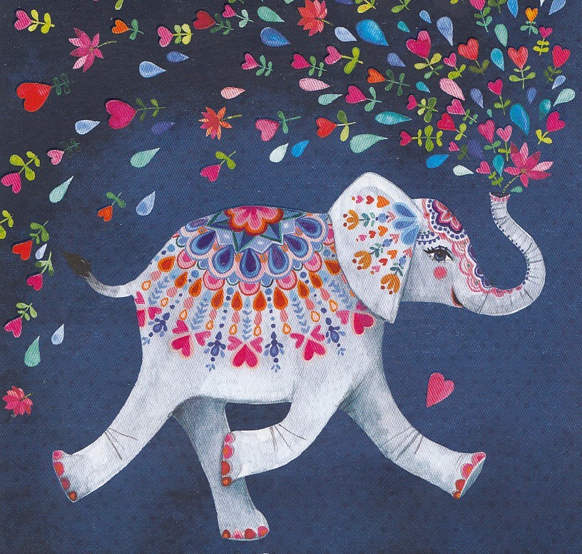 Elefant - Mila Marquis Postkarte