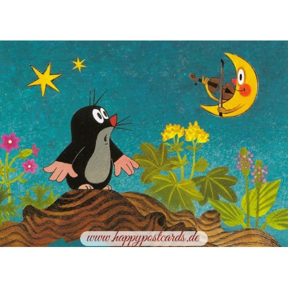 The Little Mole and the moon - Krtek Postcard