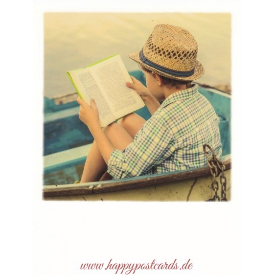 Reading in a Boat - PolaCard