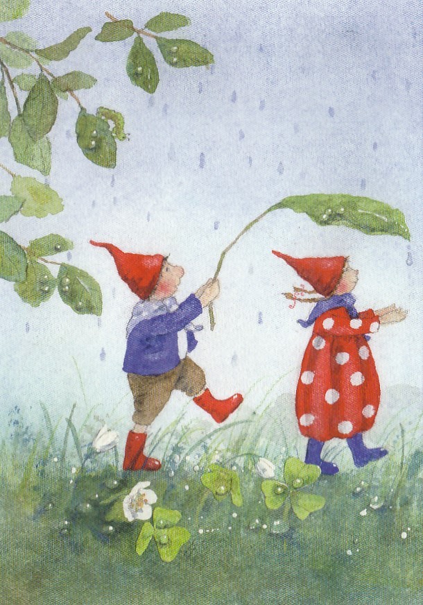 Pippa und Pelle im Regen - Pippa und Pelle - Postkarte