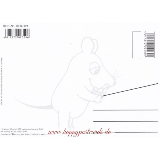 Gratulations (Mouse in an Airplane) - Postcard
