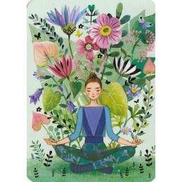 Frau macht Yoga - Mila Marquis Postkarte