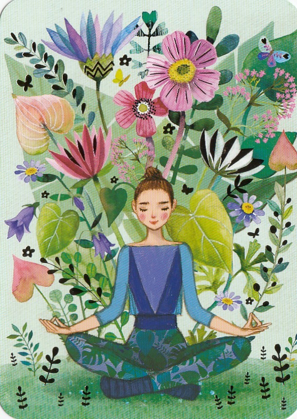 Frau macht Yoga - Mila Marquis Postkarte