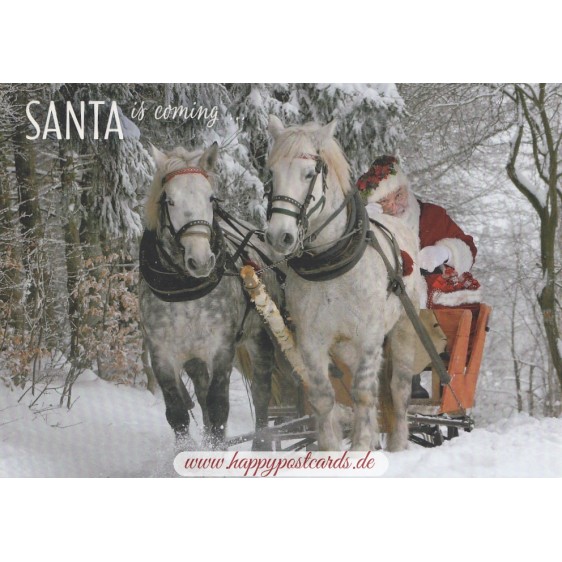 Santa is coming - Ansichtskarte