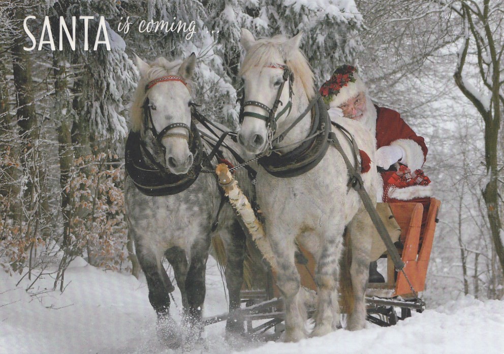 Santa is coming - Viewcard