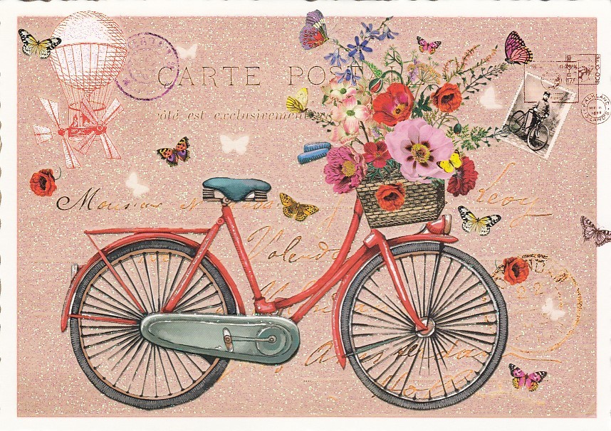 Fahrrad - Tausendschön - Postkarte
