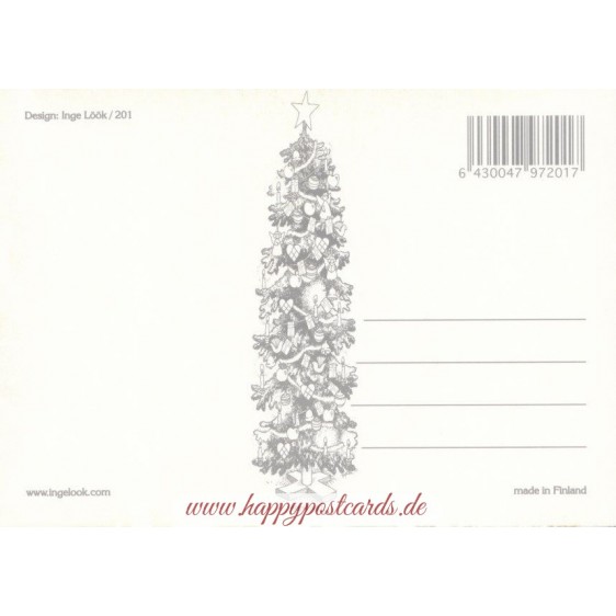 201 - Santa Claus with a Violin - Postcard