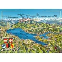 Bodensee - Map - Postkarte