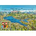 Bodensee - Map - Postcard