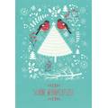 Schöne Weihnachtszeit: Vögelchen - Weihnachtskarte