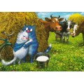 Blue cats by Rina Zeniuk