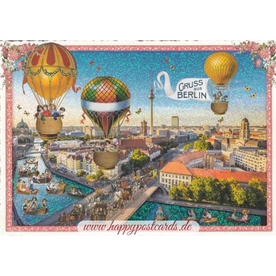 Berlin - Panorama - Tausendschön - Postcard
