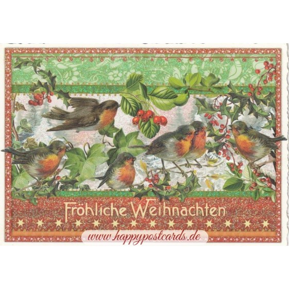 Rotkehlchen - Tausendschön - Postkarte