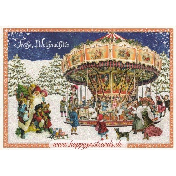 Weihnachtskarussell - Tausendschön - Postkarte
