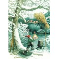 217 - Dwarf and birds - postcard
