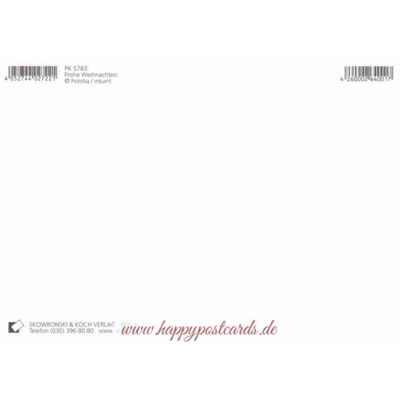 Frohe Weihnachten: Tannenbaum und Geschenke - Postkarte