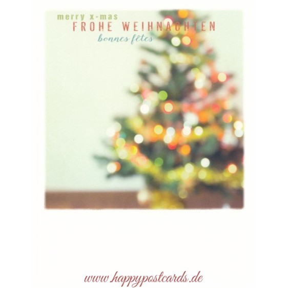 Christmas tree in 3 languages - PolaCard