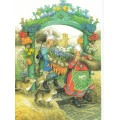 38 - Old Ladies decorating for Easter - Postcard
